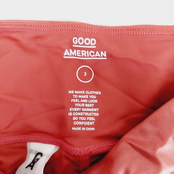 NEW Good American Cream Orange Rosy Rust Sheer Athleisure Yoga Leggings P6398 - Picture 6 of 8